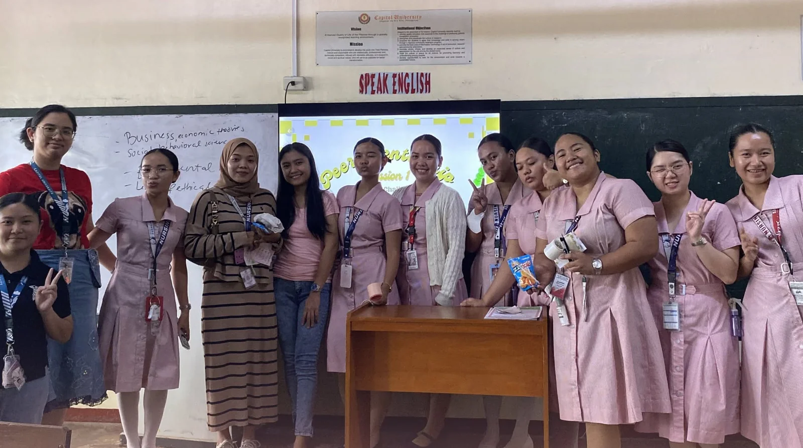Project Compassion peer-education activity involving College of Health Sciences students